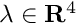 $\lambda\in\mathbf{R}^4$