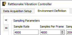 Sub-tabs for environments A and B in the Environment Definition tab.