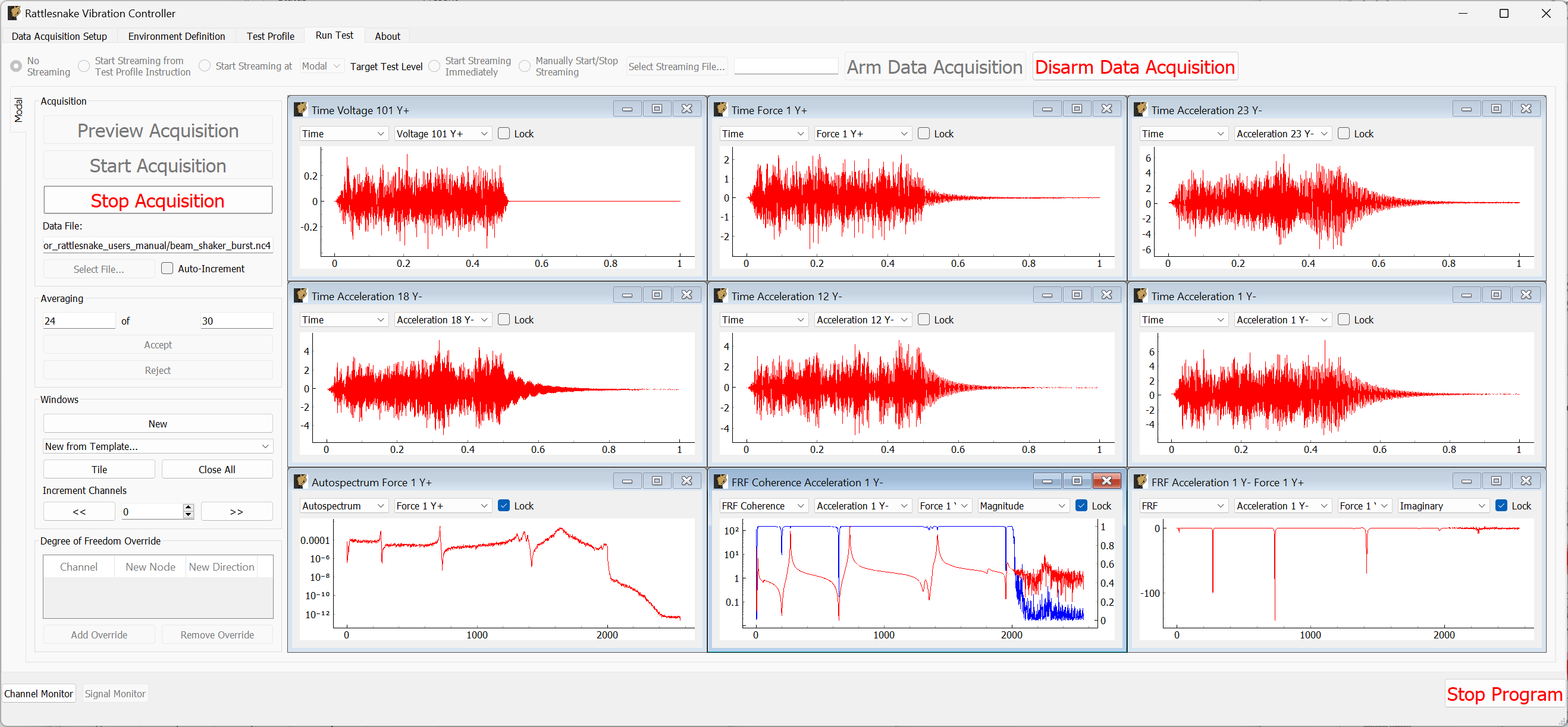 Acquiring the burst random data