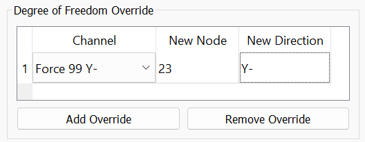 Using the Degree of Freedom Override to adjust the impact location metadata.