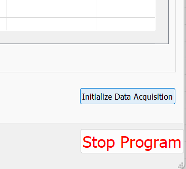 Click the Initialize Data Acquisition button to proceed.
