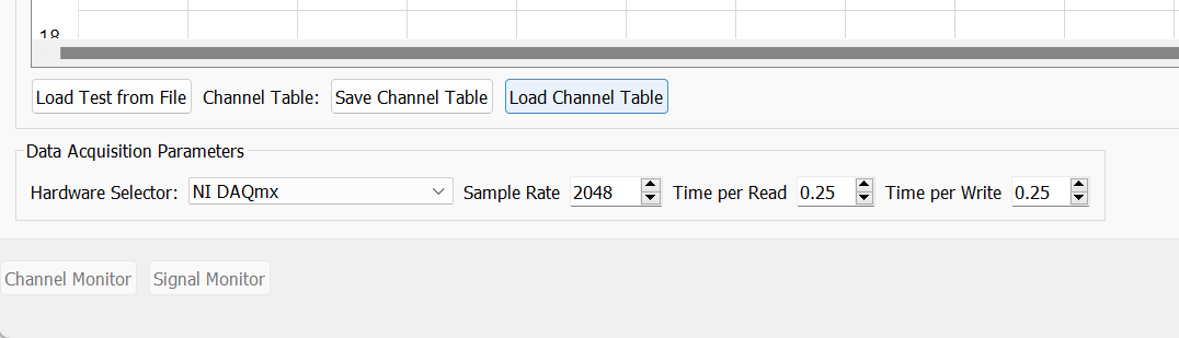 Loading in the channel table for the test.