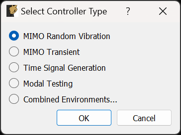 Selecting the MIMO Random Vibration environment