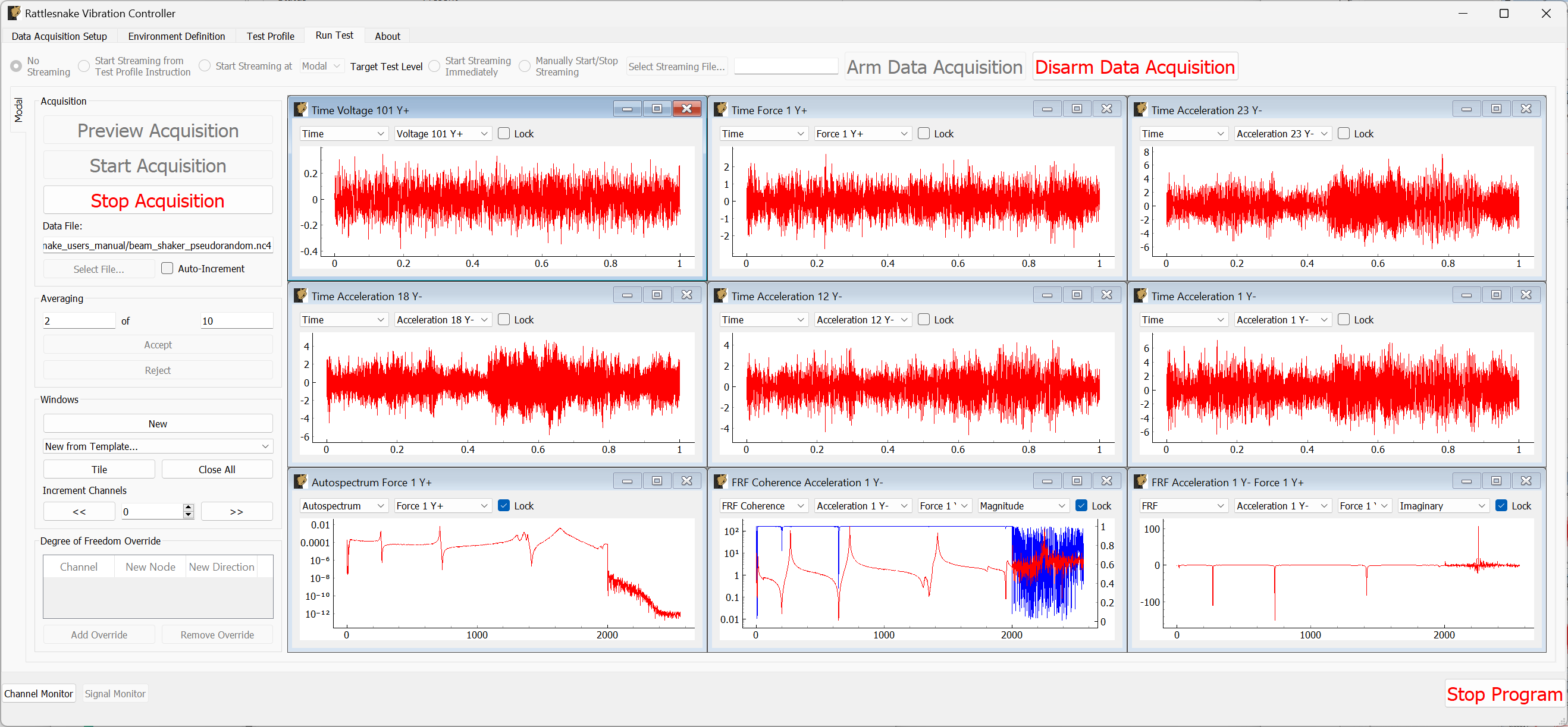 Acquiring the pseudorandom modal data.