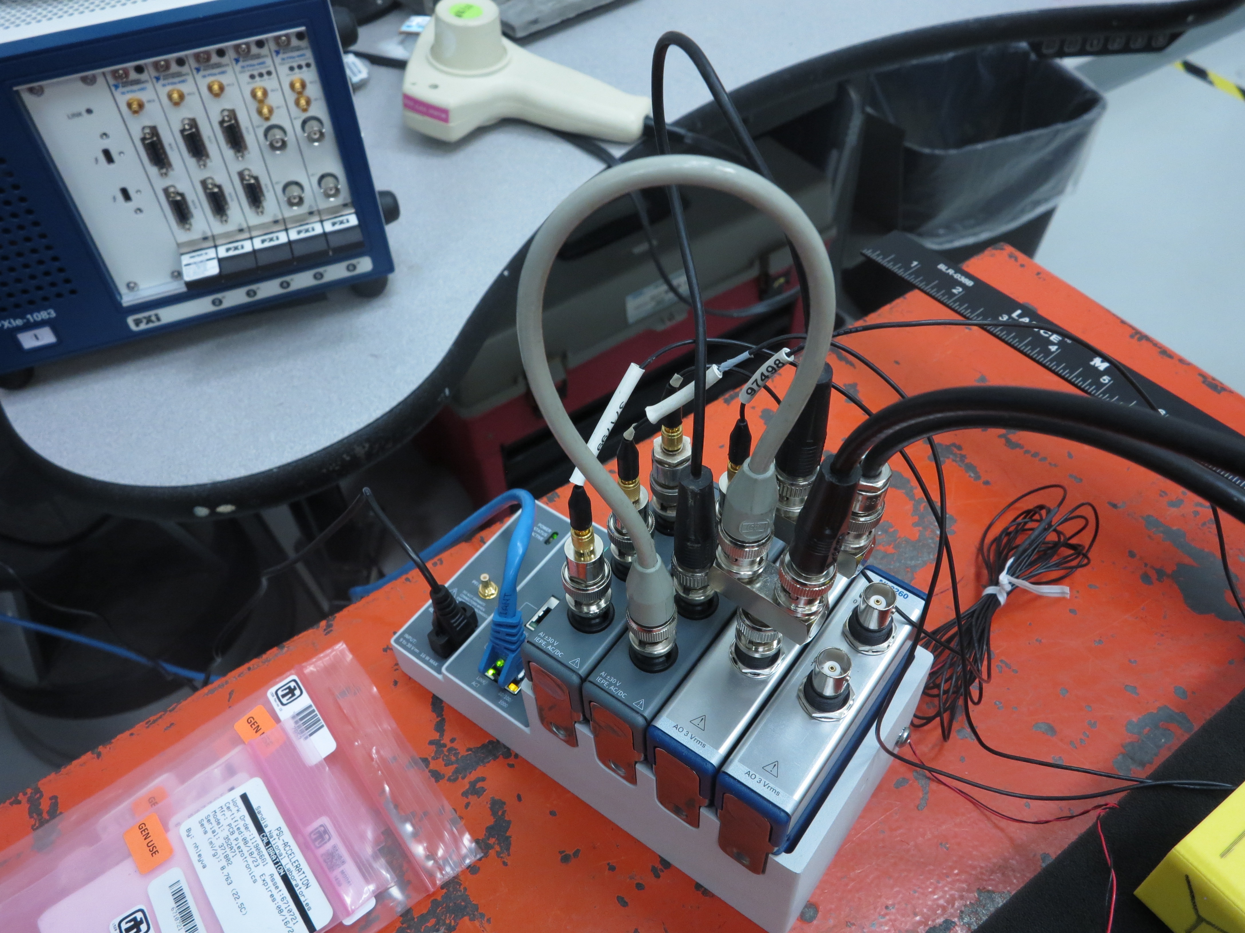 cDAQ hardware setup using two shakers.