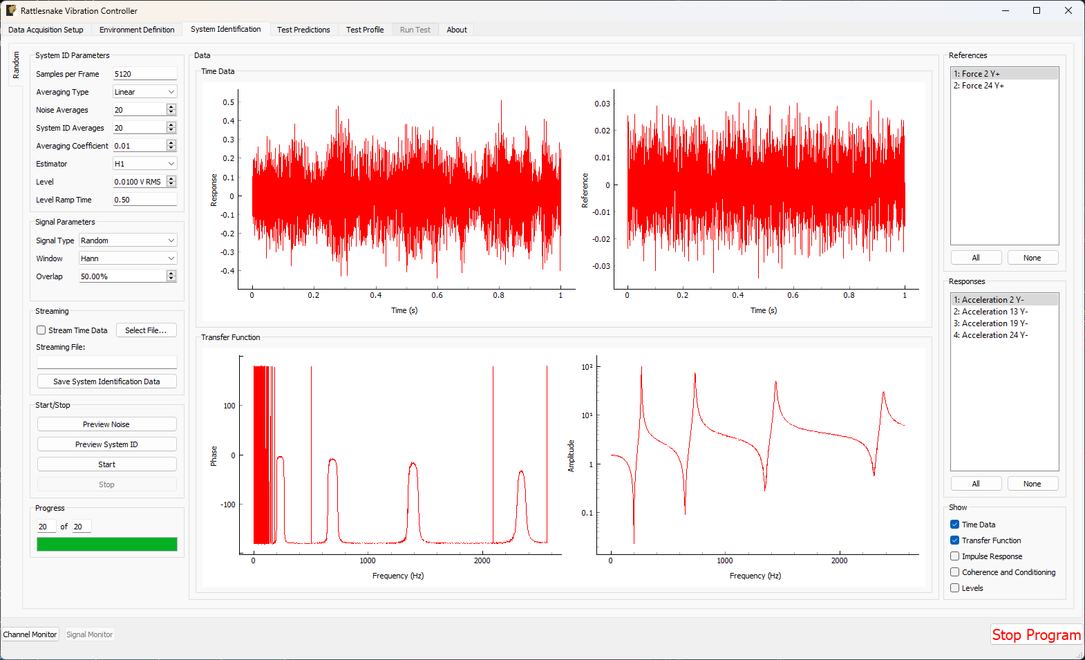 System Identification for the State Space example problem