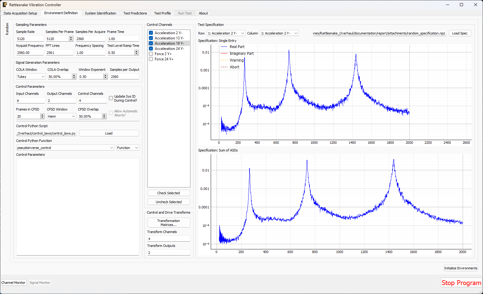 Environment Definition for the State Space example problem.
