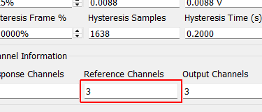 Reference Channels Number of reference channels used to compute frequency response function