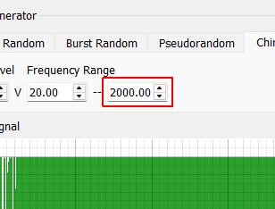 Chirp Maximum Frequency Ending frequency of the chirp
