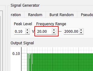 Chirp Minimum Frequency Starting frequency of the chirp