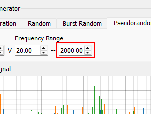 Pseudorandom Maximum Frequency Maximum frequency of the pseudorandom excitation.