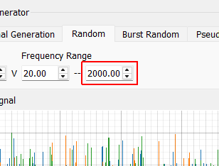 Random Maximum Frequency Maximum frequency cutoff for the random vibration signal.