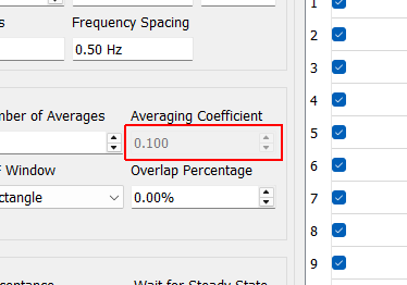 Averaging Coefficient Weighting applied to the most recent average when Exponential Averaging is used