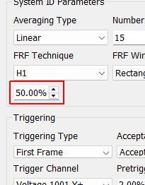 Window value at frame end Value of the exponential window at the end of the measurement frame, which is used to specify how quickly the exponential window decays.