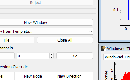 Close All Close all visualization windows.