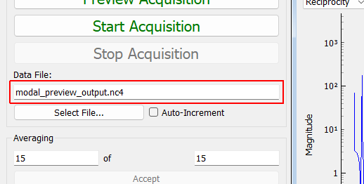 Data File File to which modal data is written from Rattlesnake.  Note that writing modal data to a network drive can cause the user interface to hang if the files are large and the network is relatively slow.