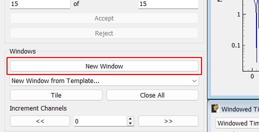 New Window Create a new data visualization window.