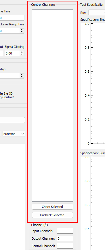 Control Channels Settings