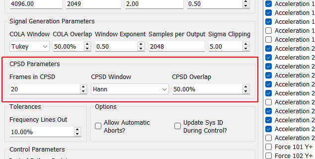 CPSD Parameters