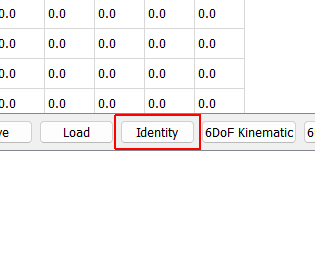 Output Transformation Matrix Identity Set the output transformation to the identity matrix (effectively removes the transformation)