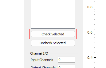 Check Selected When clicked, any selected channels in the Control Channels list will be checked, and therefore used as control channels in the environment.