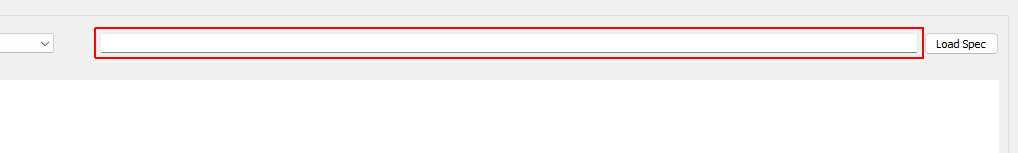 Specification File Name File name of the loaded specification