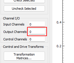 Output Channels A display showing the total number of physical channels this environment is outputting to excitation devices such as vibration shakers.