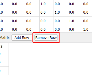 Output Transformation Matrix Remove Row Remove the selected virtual excitation channel from the output transformation