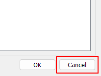 Cancel Cancels modification of the transformation matrices