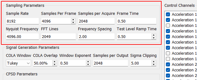 Sampling Parameters