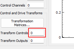 Transform Controls A display showing the number of virtual control channels in the environment due to transformation matrices applied to the physical control channels.