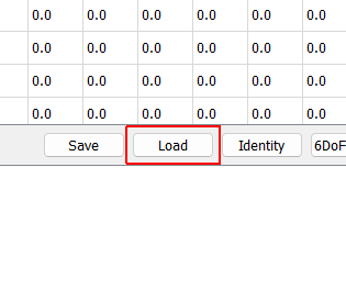 Output Transformation Matrix Load Opens a file dialog to allow the user to load in an output transformation matrix from a file.