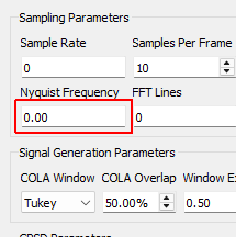 Nyquist Frequency The Nyquist Frequency is the highest frequency that can be analyzed using frequency domain techniques.  It is the Sample Rate / 2.