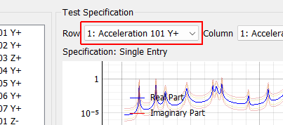 Row Select the row of the CPSD matrix to visualize in the Specification: Single Entry plot.