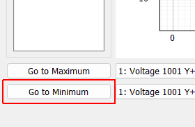 Go to Minimum Excitation Shows the excitation channel with the smallest voltage