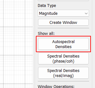Show All Autospectral Densities Show Autospectral Densities (ASDs) for all control channels. This will create a window for every channel in the test.