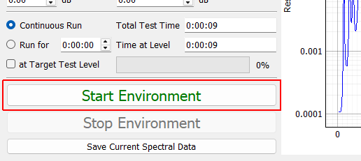 Start Environment Starts the environment controlling to the specification.