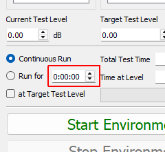 Run Time Amount of time that the environment will run for.