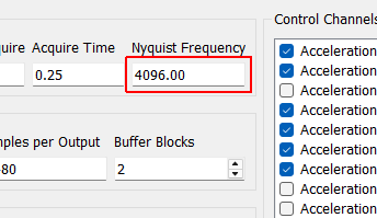 Nyquist Frequency The Nyquist Frequency is the highest frequency that can be analyzed using frequency domain techniques.  It is the Sample Rate / 2.