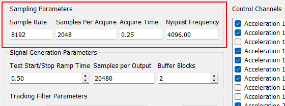 Sampling Parameters