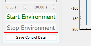 Save Control Data Saves the current control data from the test.