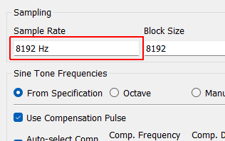 Sample Rate Sample rate in samples per second of the data acquisition hardware, for display only. This is a global parameter and must be set in the Data Acquisition Setup tab.