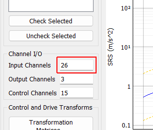 Input Channels A display showing the total number of physical channels this environment is measuring, including excitation channels and control channels.