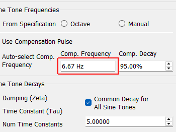 Compensation Pulse Frequency Specifies the frequency used by the compensation pulse.