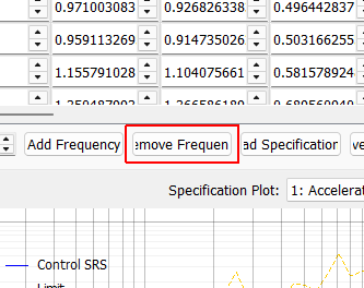 Remove Frequency Removes the selected frequency breakpoint from the specification table.
