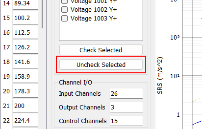 Uncheck Selected When clicked, any selected channels in the Control Channels list will be unchecked, and therefore not used as control channels in the environment.