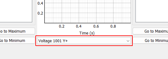 Excitation Selector Specifies the excitation voltage channel to display in the plot.