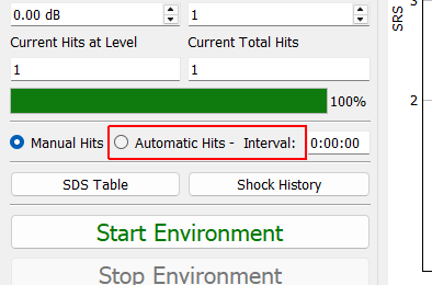 Automatic Hits If selected, the controller will continue to hit the test article until the Target Hits at Level is reached.