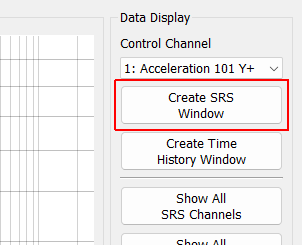 Create SRS Window Creates a window displaying the specified and measured SRS for the selected channel.
