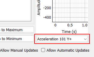 Response Selector Selects the control channel that will be displayed on the response plots.